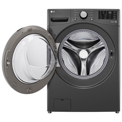 LG 5.8 Cu. Ft. Front Load Washer with 6Motion™ & TurboWash™ Technology – Energy Star Certified | Black (WM3470CM) | Best Buy Exclusive - Image 10