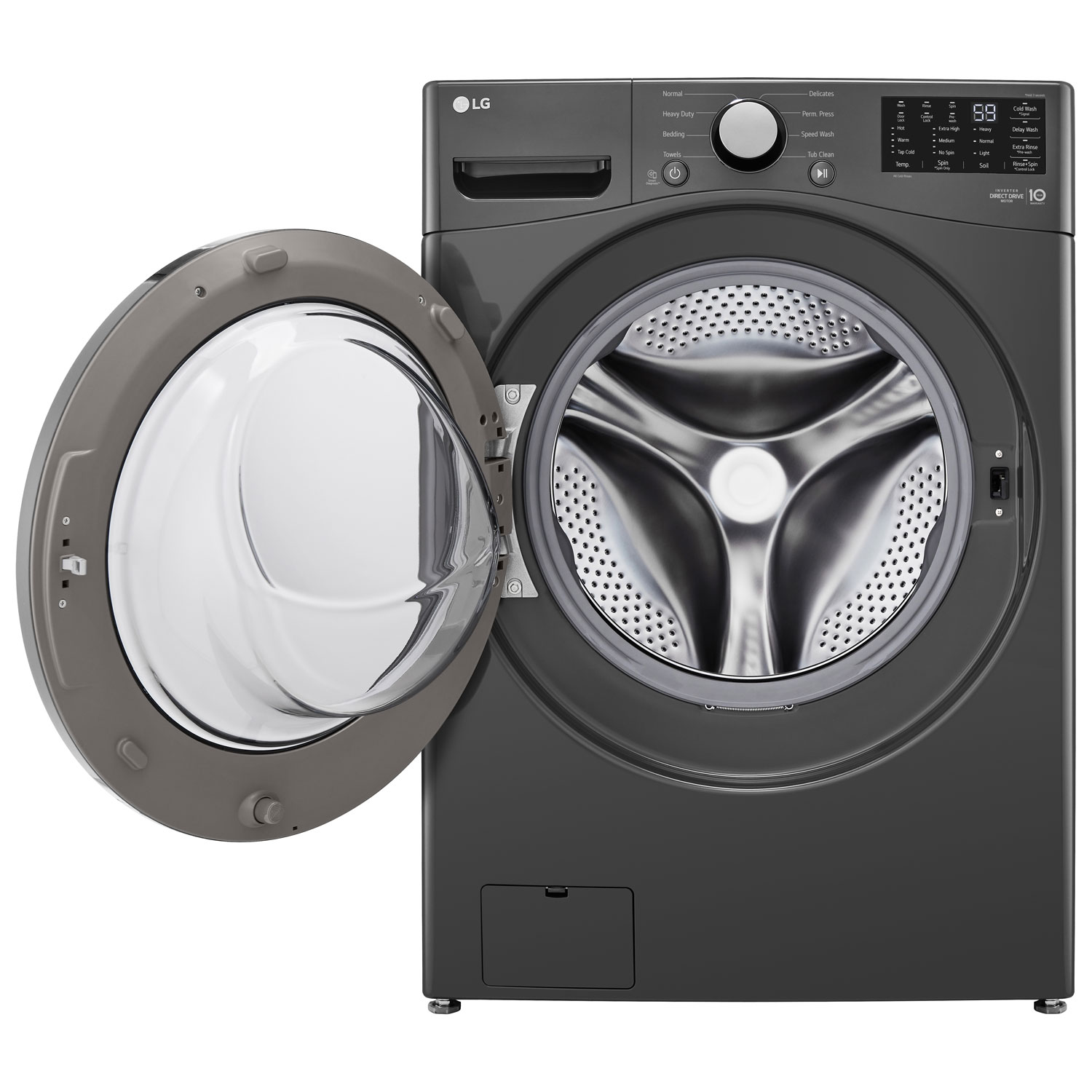LG 5.8 Cu. Ft. Front Load Washer with 6Motion™ & TurboWash™ Technology – Energy Star Certified | Black (WM3470CM) | Best Buy Exclusive - Image 17